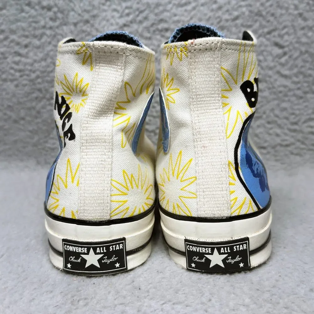Converse Chuck 70 Sunny Floral Be Nice Mens Size 9 High Top Sneakers Blue Yellow